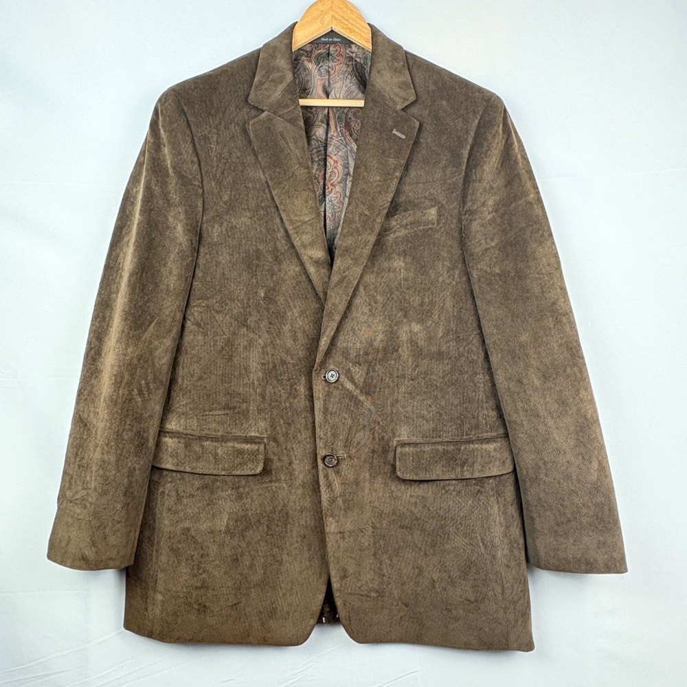 Lauren Ralph Lauren Men Corduroy Sport Coat/Blazer Brown Sz 42L Classic Academia